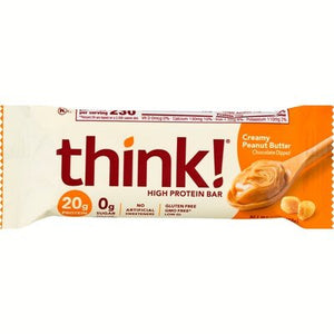 Think High Protein Bar Chocolate Dipped Creamy Peanut Butter 10/2.1 OZ [UNFI #134155] [ebt]