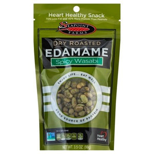 Seapoint Farms Edamame Dry Roasted Spicy Wasabi 12/3.5 OZ [UNFI #787895] [ebt]