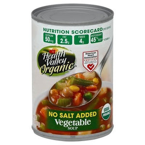 Health Valley Soup No Salt Added Vegetable 12/15 OZ [UNFI #440024] [ebt]