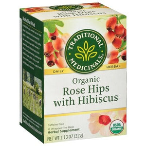 Traditional Medicinals Herbal Tea Organic Rose Hips With Hibiscus Tea Bags 6/16 CT [UNFI #1838580] [ebt]