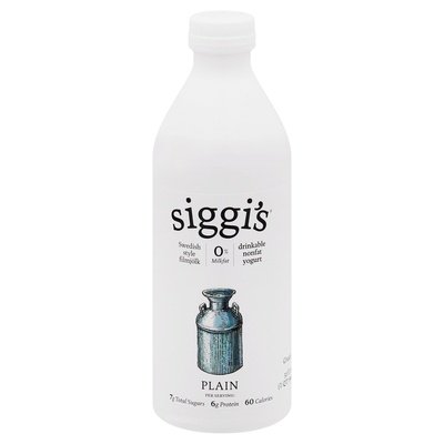 Siggis Drinkable Yogurt Nonfat Plain 6/32 OZ [UNFI #1145614] [ebt] T