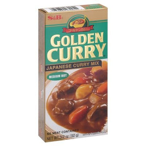 S&B Golden Curry Mix Japanese Medium Hot 12/3.2 OZ [UNFI #2224533] [ebt]