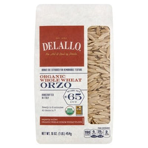 Delallo Orzo #65 Whole Wheat Pasta 12/16 Oz [UNFI #40360]