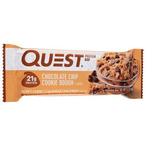 Quest Protein Bar Chocolate Chip Cookie Dough Flavor 12/2.12 OZ [UNFI #1696145] [ebt]
