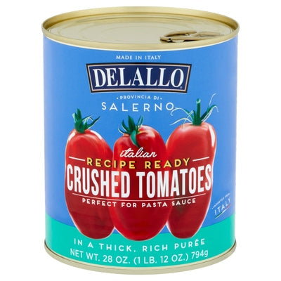 Delallo Crushed Tomatoes Italian 12/28 oz [UNFI #2128627 ] [ebt]