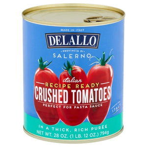 Delallo Crushed Tomatoes Italian 12/28 oz [UNFI #2128627 ] [ebt]