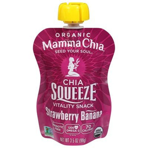 Mamma Chia Vitality Snack Organic Strawberry Banana 16/3.5 OZ [UNFI #1231091] [ebt]