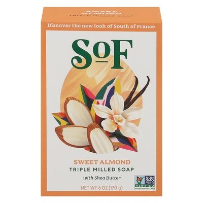 South Of France Soap Triple Milled Sweet Almond 1/6 OZ [UNFI #1704899] T