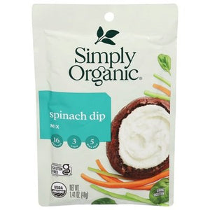 Simply Organic Dip Mix Spinach 12/1.41 OZ [UNFI #510628] [ebt]