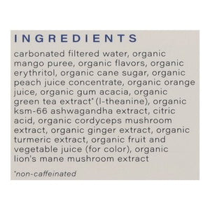 Hiyo Functional Seltzer Organic Peach Mango 6/4/12 OZ [UNFI #2916609] [ebt] T