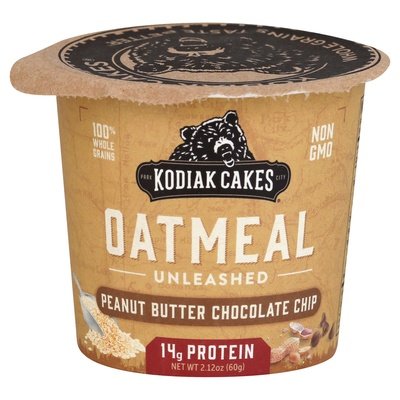 Kodiak Cakes Oatmeal Unleashed Peanut Butter Chocolate Chip 12/2.12 OZ [UNFI #2292647] [ebt]