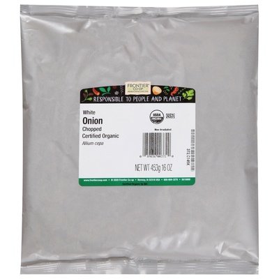 Frontier Nat Prod Co-Op Onion White Chopped 1LB [UNFI #478370] [ebt]