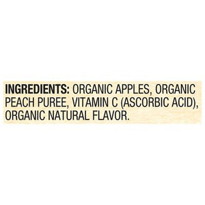 Santa Cruz Organic Applesauce Peach Unsweetened 12/6/4 OZ [UNFI #319178] [ebt]