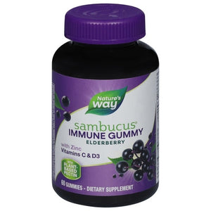 Natures Way Immune Gummy Elderberry Gummies 1/60 CT [UNFI #1606904] T