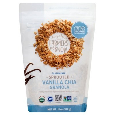 One Degree Organic Foods Granola Sprouted Vanilla Chia 6/11 OZ [UNFI #1829118] [ebt]
