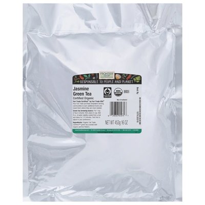 Frontier Nat Prod Co-Op Green Tea Jasmine 1LB [UNFI #551796] [ebt]