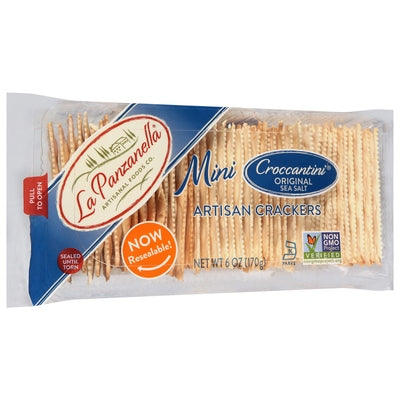 La Panzanella Crackers Artisan Original Sea Salt Mini 12/6 OZ [UNFI #1572668] [ebt]