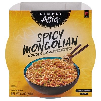 Simply Asia Spicy Mongolian Noodle Bowl 6/8.5 OZ [UNFI #335844] [ebt]