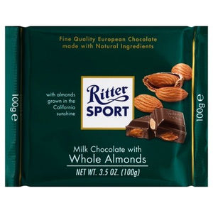 Ritter Milk Chocolate With Whole Almonds 11/3.5 OZ [UNFI #175000] [ebt] T