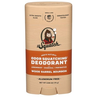 Dr Squatch Deodorant Odor Squatching Wood Barrel Bourbon 1/2.65 OZ [UNFI #3038908] T