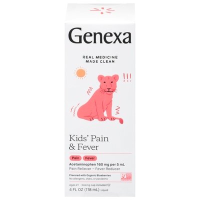 Genexa Pain & Fever Kids Flavored With Organic Blueberries 1/4 OZ [UNFI #3017548] T
