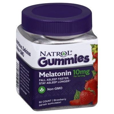 Natrol Melatonin 10 Mg Strawberry Gummies 1/60 CT [UNFI-CARLISLE #3066610]