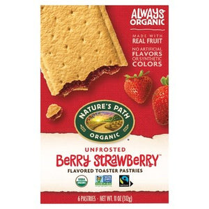 Natures Path Toaster Pastries Berry Strawberry Unfrosted 12/11 OZ [UNFI #394452] [ebt]