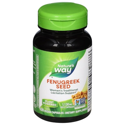 Natures Way Fenugreek Seed Vegan Capsules 1/100 CAP [UNFI #391805] [ebt]
