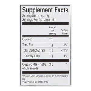 Frontier Nat Prod Co-Op Milk Thistle Seed Whole 1LB [UNFI #546614] [ebt]