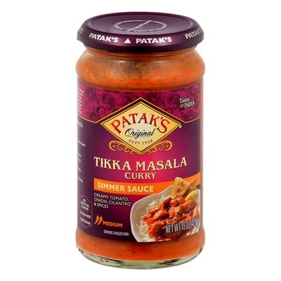 Patak Simmer Sauce Tikka Masala Curry Medium 6/15 OZ [UNFI #868026] [ebt]