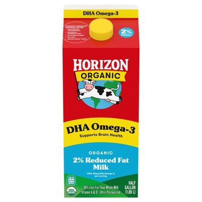 Horizon Milk Dha Omega-3 Organic 2% Reduced Fat 6/64 OZ [UNFI #119123] [ebt] T