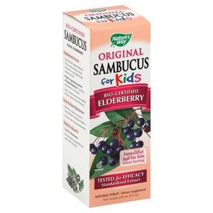 Natures Way Sambucus For Kids Original Bio-Certified Elderberry Natural Syrup 1/8 OZ [UNFI #138495] T