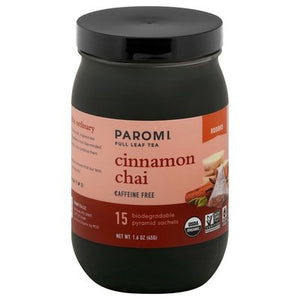 Paromi Tea Rooibos Cinnamon Chai Caffeine Free Pyramid Sachets 6/15 BAG [UNFI #1641562] [ebt]