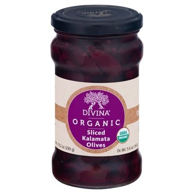 Divina Olives Organic Kalamata Sliced 6/5.6 OZ [UNFI #1555002] [ebt]