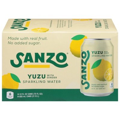 Sanzo Sparkling Water Yuzu With Ginger 4/6/12 OZ [UNFI #2926871] [ebt] T