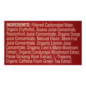 Odyssey Mushroom Elixir Sparkling Energy + Focus Passion Fruit Orange/Guava 12/12 OZ [UNFI #2849388] [ebt] T