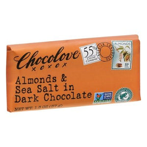 Chocolove Dark Chocolate Almonds & Sea Salt 55% Cocoa Content 12/1.3 OZ [UNFI #1096080] [ebt] T