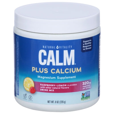 Natural Vitality Drink Mix Plus Calcium Raspberry-Lemon 1/8 OZ [UNFI #2760718] T