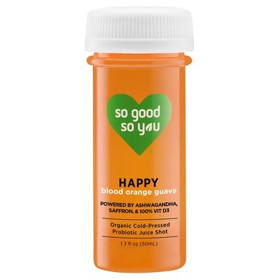 So Good So You Probiotic Juice Shot Organic Cold-Pressed Happy Blood Orange Guava 12/1.7 OZ [UNFI #2865954] [ebt]