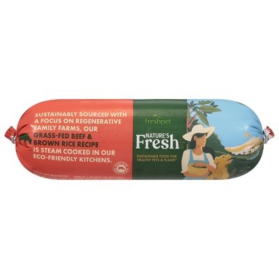 Natures Fresh Dog Food Grass-Fed Beef & Brown Rice Recipe 8/1.5 LB [UNFI #2142578] [ebt]
