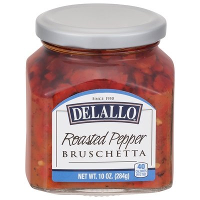 Delallo Roasted Pepper Bruschetta 6/10 OZ [UNFI #408153] [ebt]