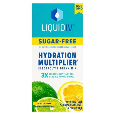 Liquid I V  Electrolyte Drink Mix Sugar-Free Lemon Lime 1/4.58 OZ [UNFI #2975670] [ebt]