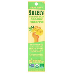 Solely Fruit Jerky Organic Pineapple 12/.8 OZ [UNFI #2329647] [ebt]