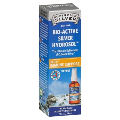 Sovereign Silver Bio-Active Silver Hydrosol 10 Ppm Fine Mist Spray 1/2 OZ [UNFI #2155570] T