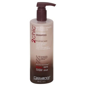 Giovanni Shampoo Ultra-Sleek Brazilian Keratin & Argan Oil 1/24 OZ [UNFI #1173939] T