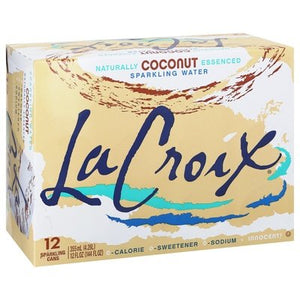 Lacroix Sparkling Water Coconut 12 Pack 2/12/12 OZ [UNFI #1025501] [ebt] T