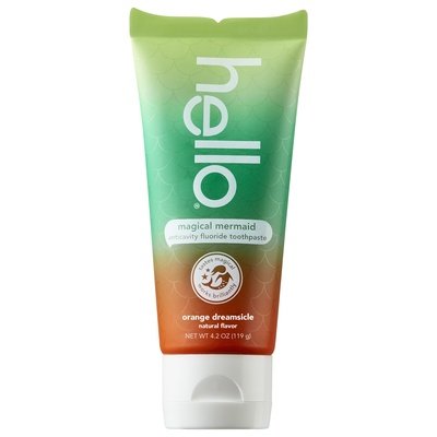 Hello Products Toothpaste Fluoride Anticavity Magical Mermaid Orange Dreamsicle 1/4.2 OZ [UNFI #3037611] T