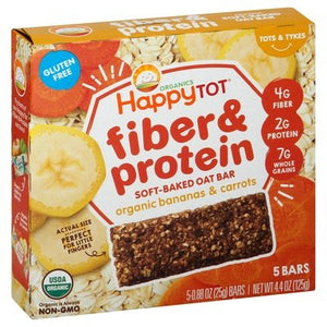 Happy Tot Oat Bar Bananas & Carrots Soft-Baked 5 Bars 6/5/.88OZ [UNFI #1821008] [ebt]