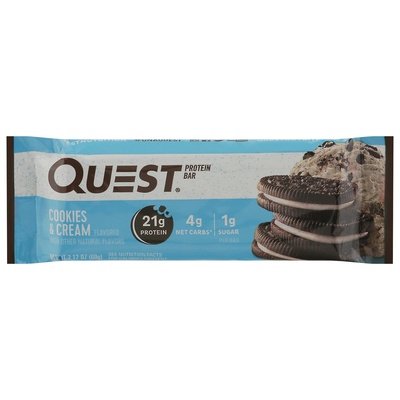 Quest Protein Bar Cookies & Cream 12/2.12 OZ [UNFI #1696178] [ebt]