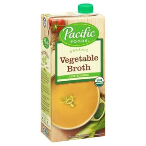 Pacific Foods Vegetable Broth Low Sodium Organic 12/32 OZ [UNFI #792598] [ebt]